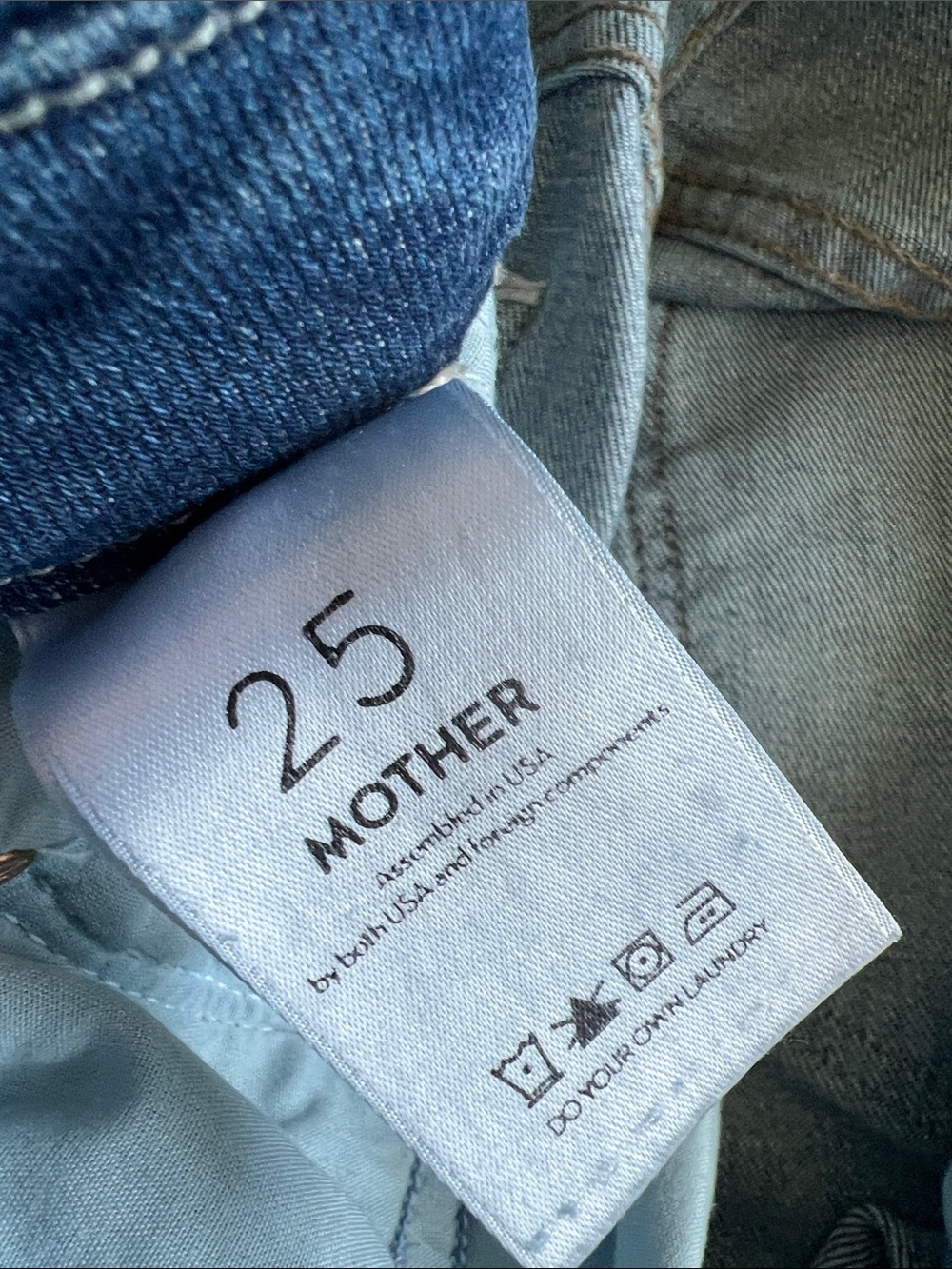 MOTHER Jean Bundle Straight Leg Jeans - Blue, Black, Gray - Picture 5 of 16